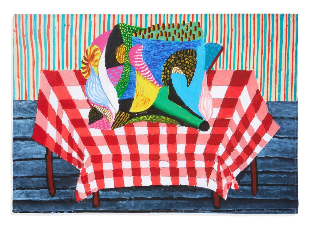 David Hockney, Abstraction Resting on a Red and White Checkered Tablecloth, 2025