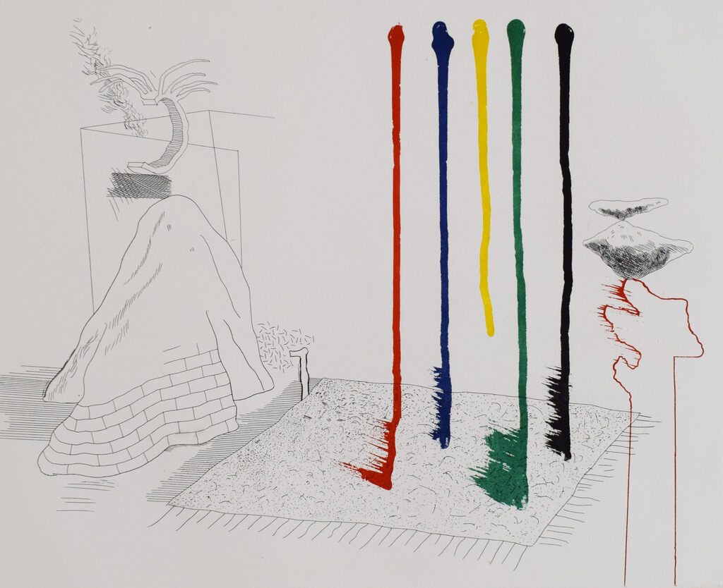 David Hockney, I Say they Are, from: The Blue Guitar, 1976