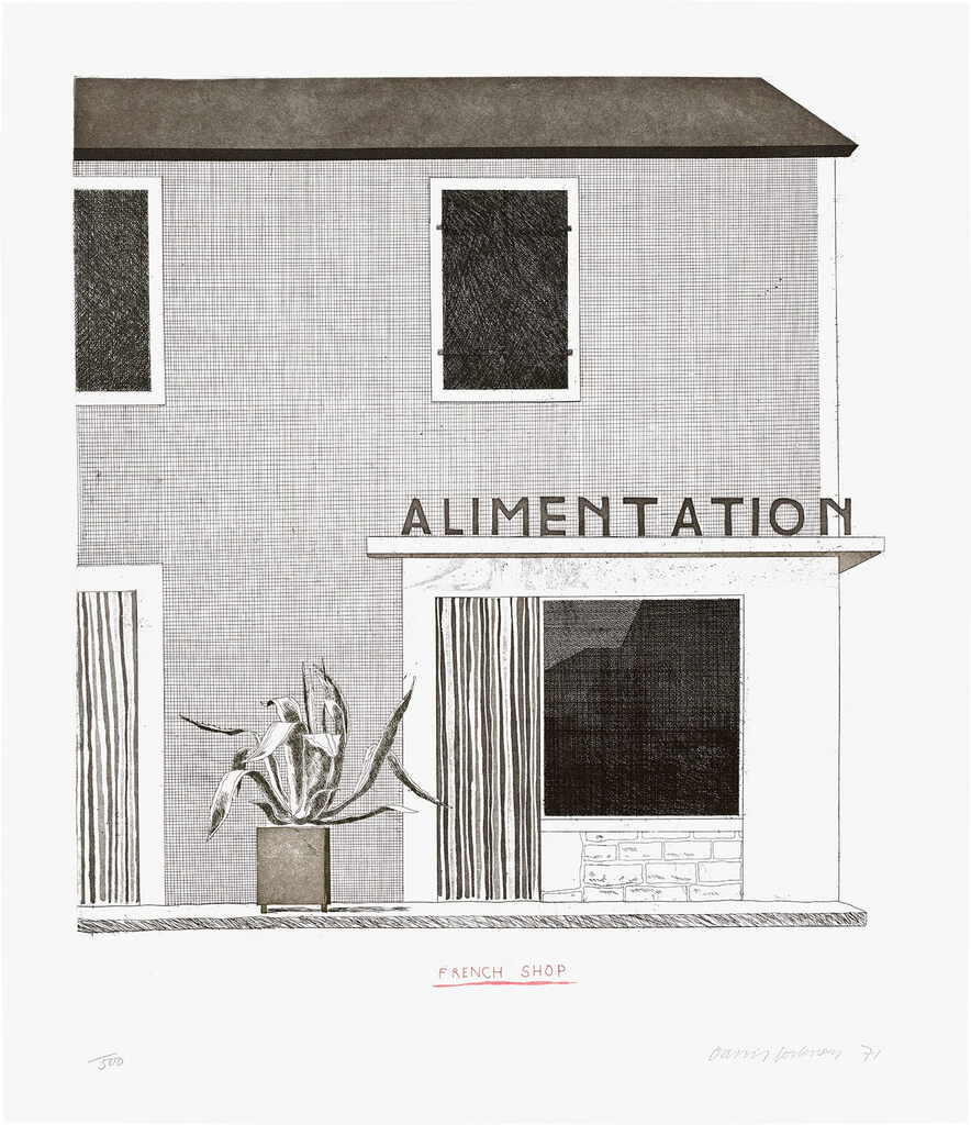 David Hockney French Shop (Framed), image 1