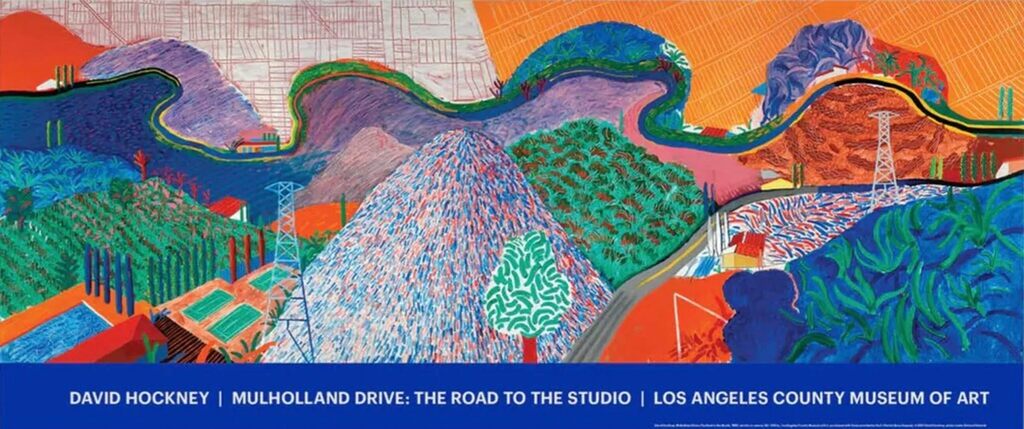 David Hockney, MULHOLLAND DRIVE: THE ROAD TO THE STUDIO, 2021