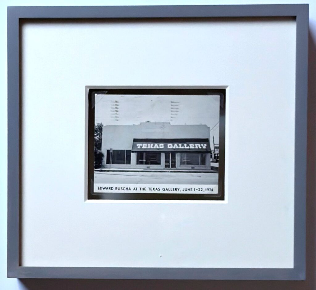 Ed Ruscha, Edward Ruscha at the Texas Gallery vintage invitation, mailed and postmarked to Dennis Hopper, from the Estate of Dennis Hopper, 1974