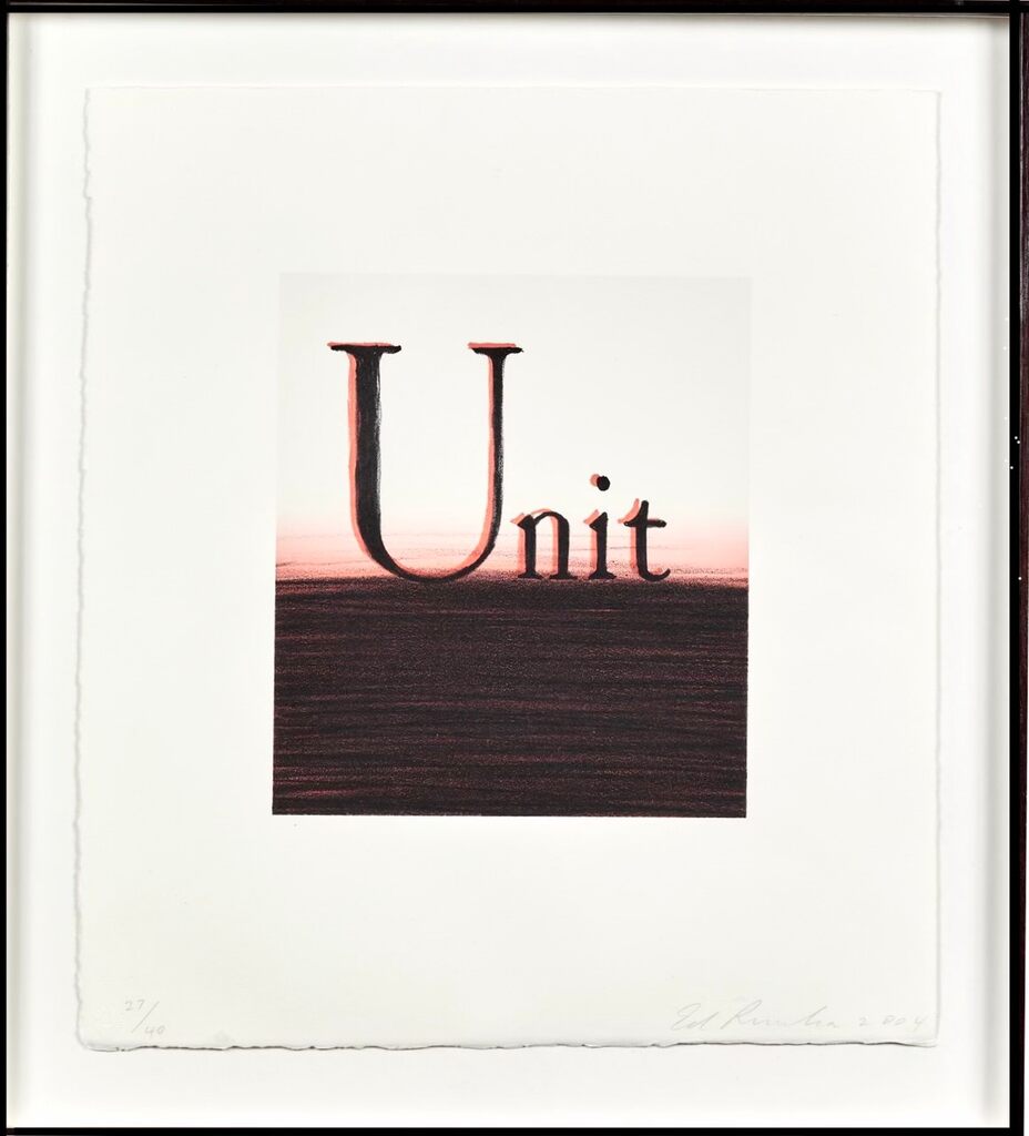 Ed Ruscha, Unit, 2004
