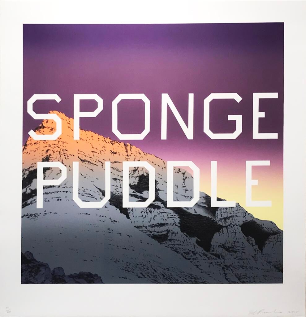 Ed Ruscha, Sponge Puddle, 2015
