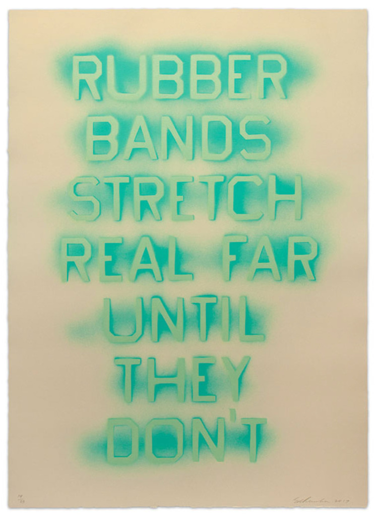 Ed Ruscha, Rubber Bands (State III), 2017