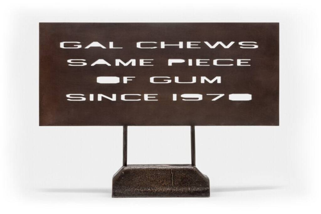 Ed Ruscha, Gal Chews Same Piece of Gum, 2021