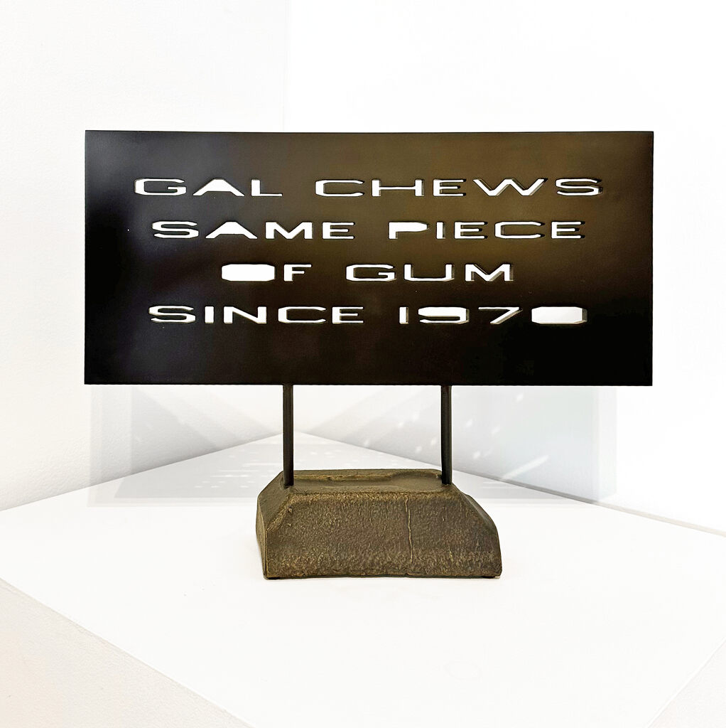 Ed Ruscha, Gal Chews Gum, 2019