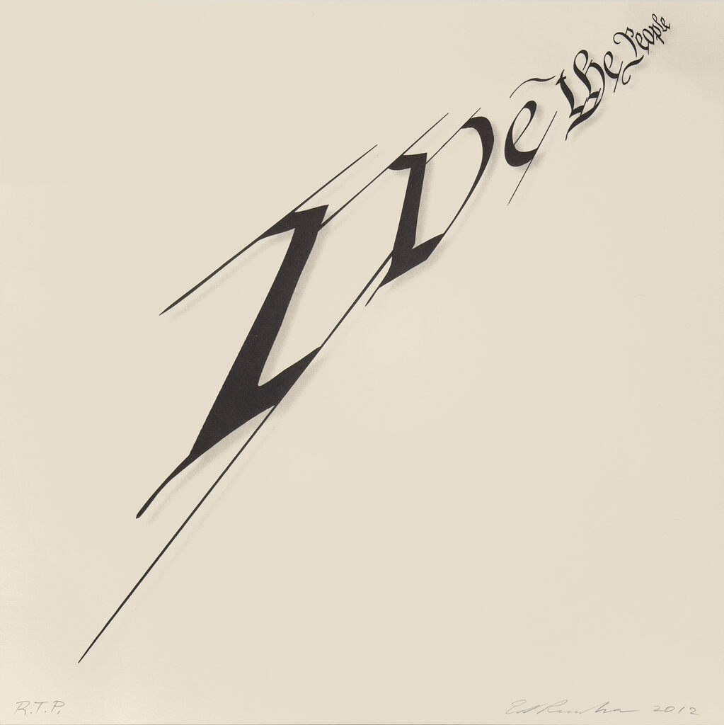 Ed Ruscha, We The People, 2012