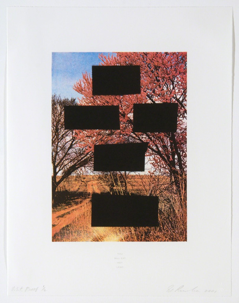 Ed Ruscha, Country Cityscapes, You Will Eat Hot Lead, 2001