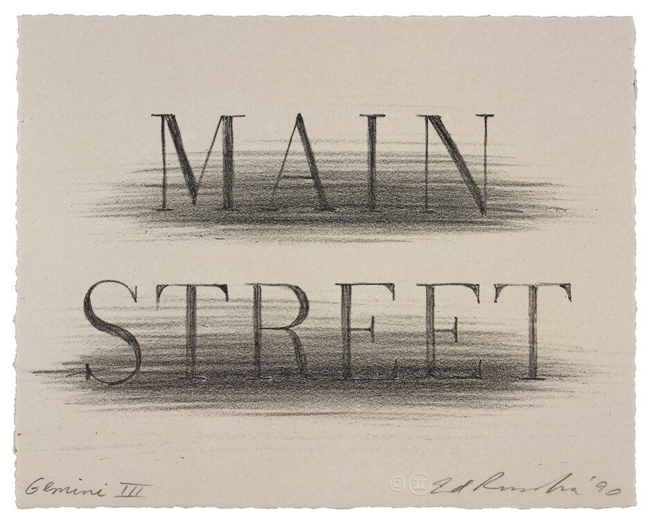 Ed Ruscha, Main Street, 1990