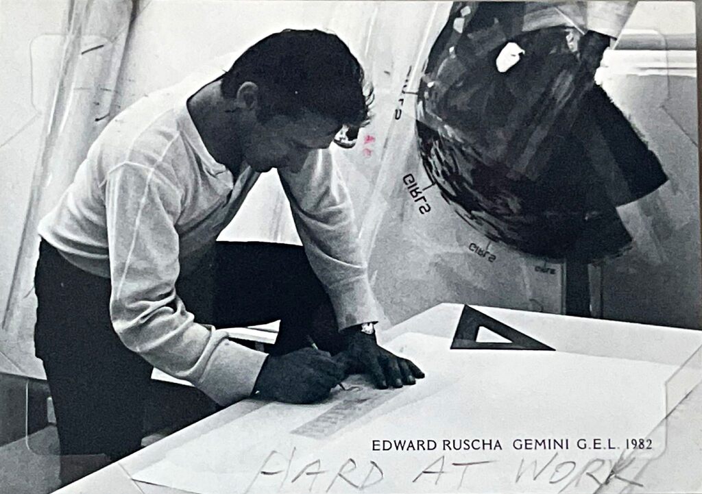Ed Ruscha, EDWARD RUSCHA GEMINI GEL - HARD AT WORK - Letter to National Gallery Director (Hand Signed by Ed Ruscha), 1982