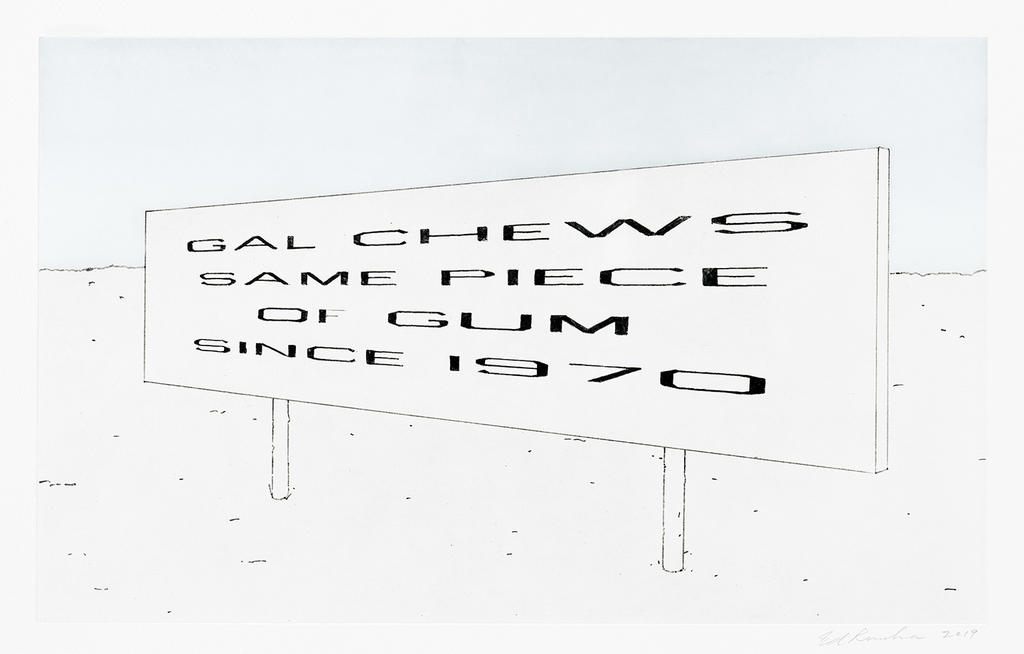 Ed Ruscha, Lonely Highway, 2019