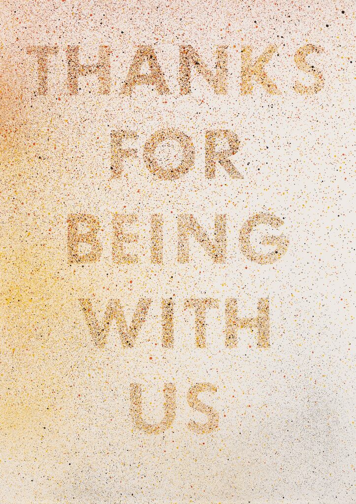 Ed Ruscha, Thanks for Being with Us, 1975