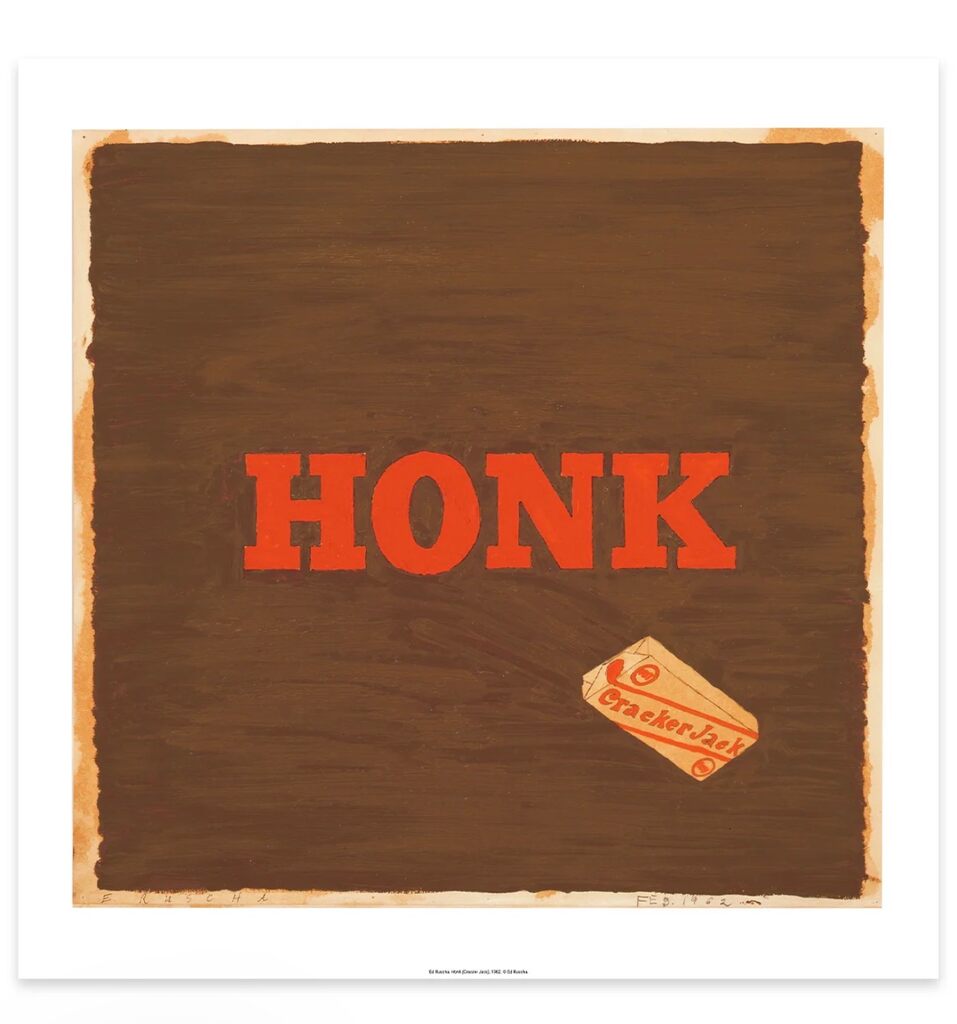 Ed Ruscha, Honk (Cracker Jack), 2012