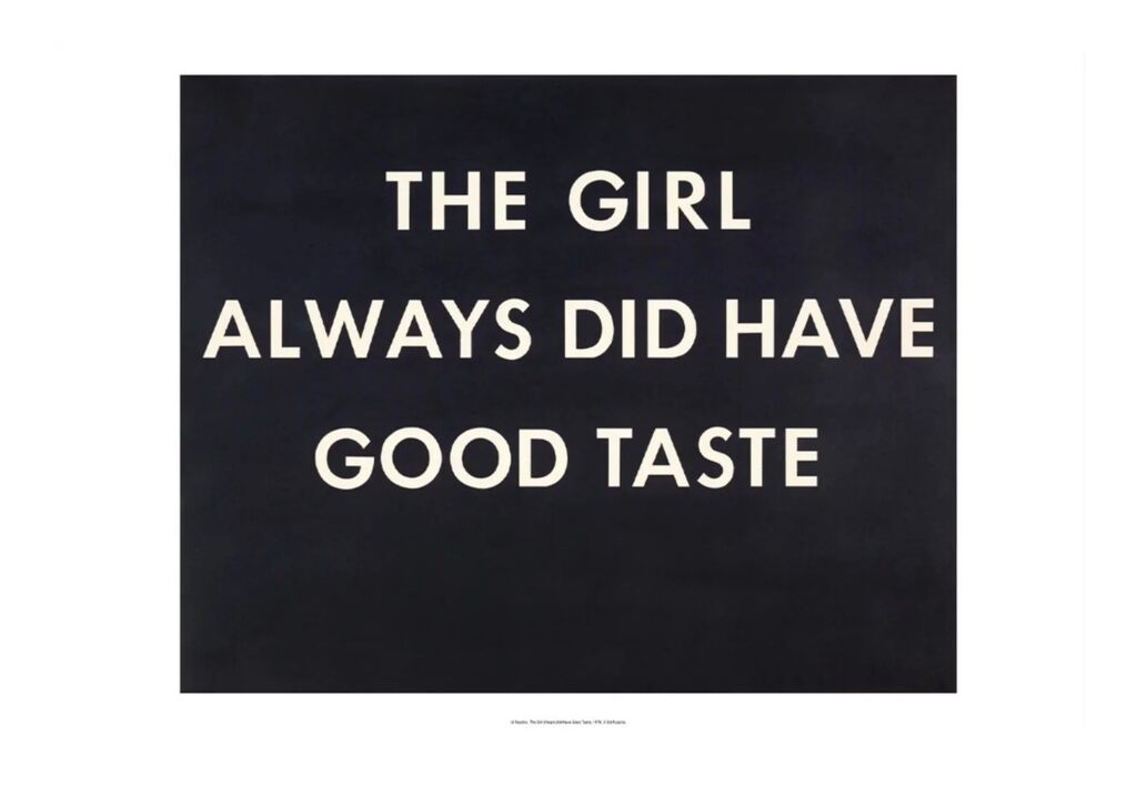 Ed Ruscha, The Girl Always Did Have Good Taste, 2012