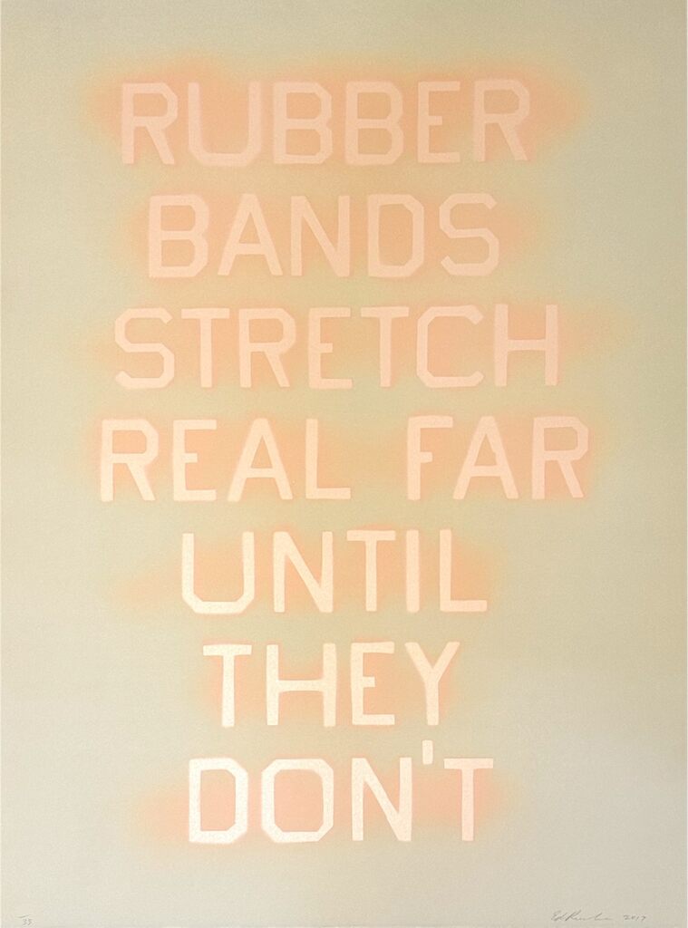 Ed Ruscha, Rubber Bands (State I), 2017