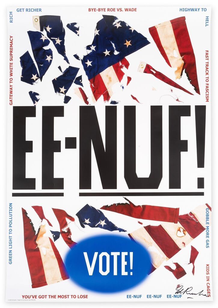 Ed Ruscha, EE-NUF! (Hand Signed Edition), 2020