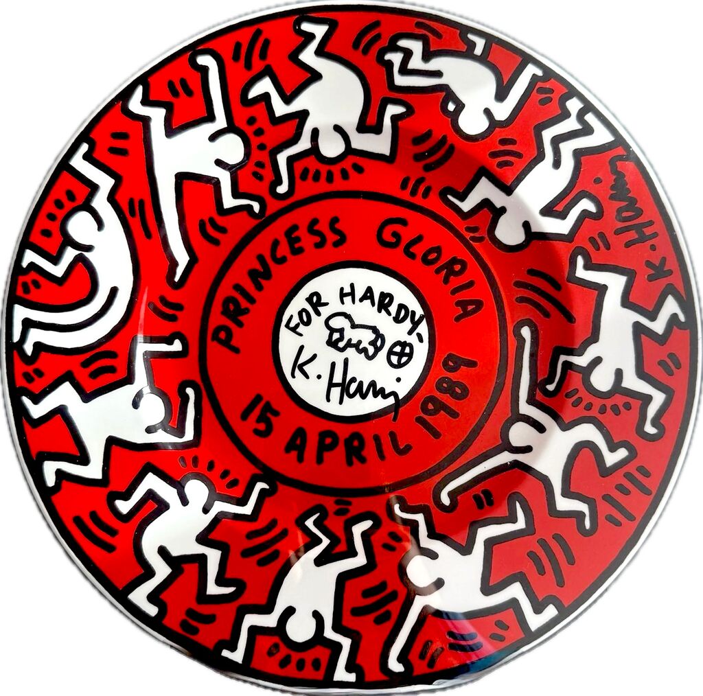 Keith Haring, Princess Gloria plate, 1989