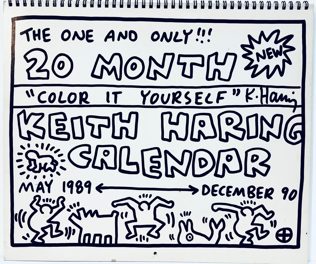 Keith Haring, Keith Haring Pop Shop calendar 1989/1990 (vintage Keith Haring), 1989-1990