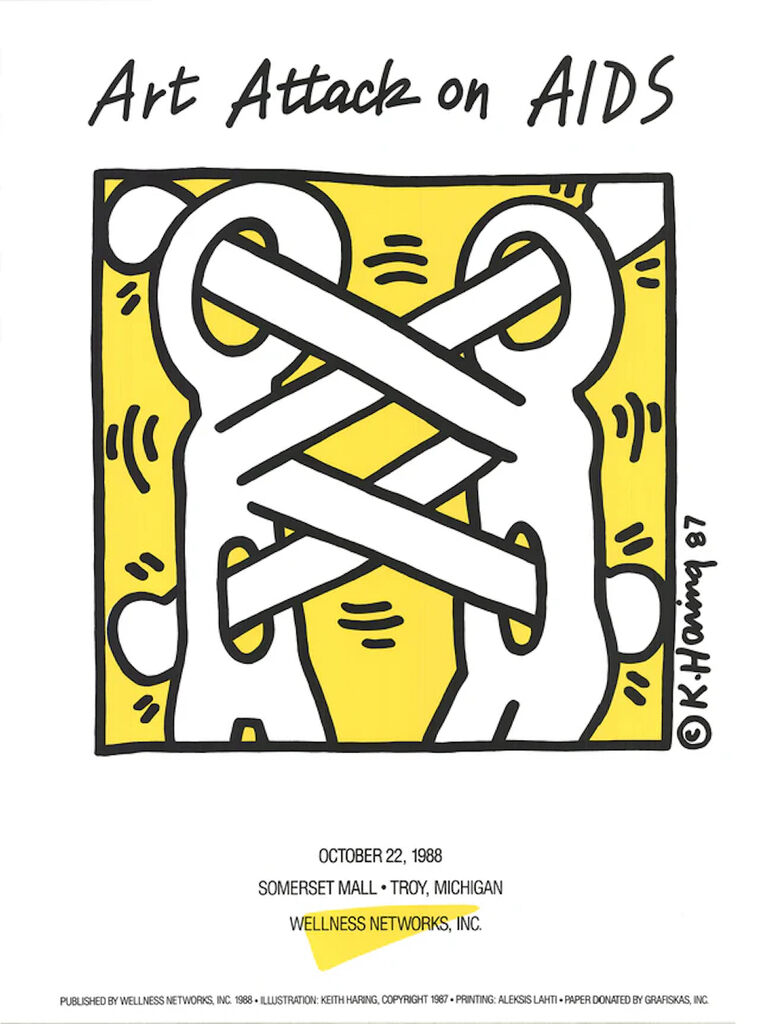 Keith Haring, Art Attack on AIDS, 1988
