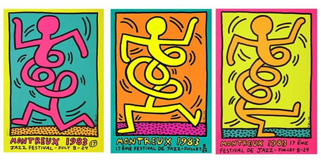 Keith Haring, Montreux Jazz Festival Set Of Three Prints, 1983