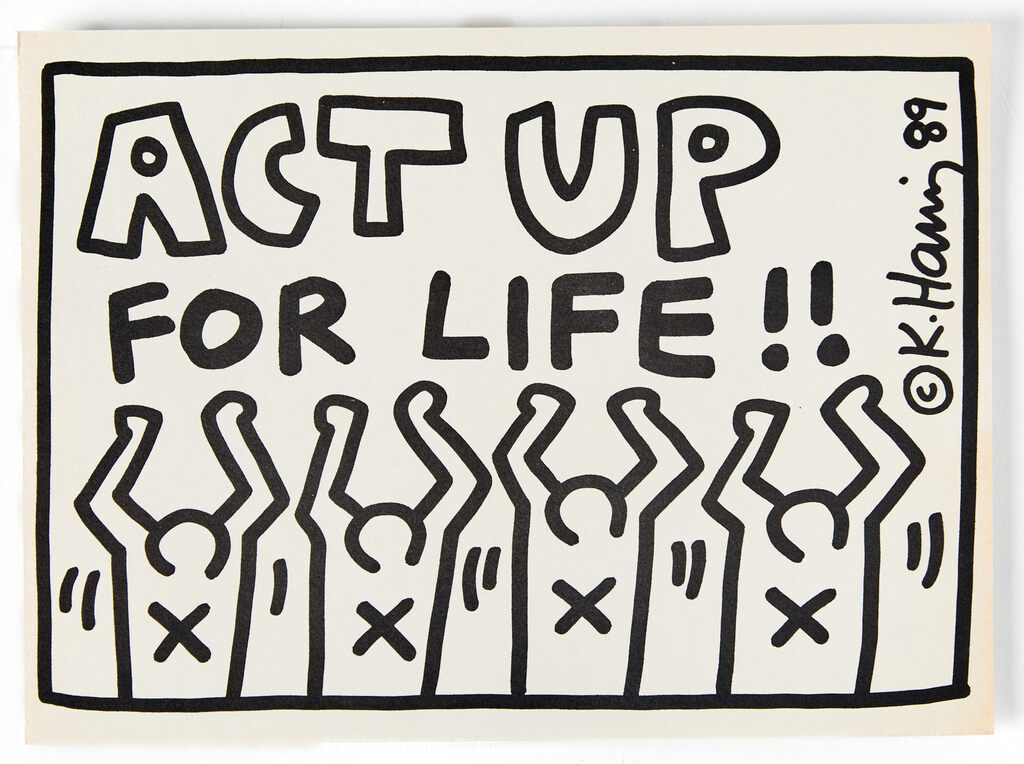 Keith Haring, Keith Haring Act Up 1989 (announcement), 1989