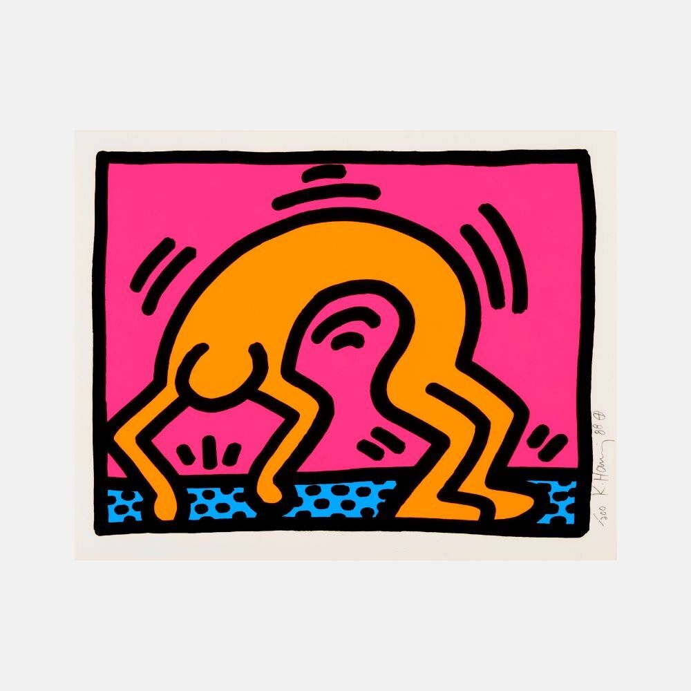 Keith Haring, Pop Shop II: One Plate (Littmann p. 96), 1988