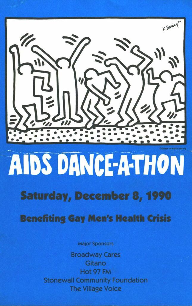 Keith Haring AIDS Dance-A-Thon 1990 (vintage Keith Haring), image 1
