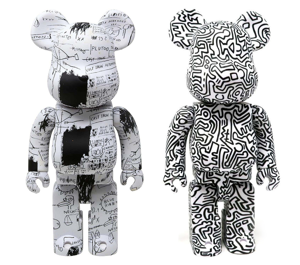 Keith Haring, Basquiat Keith Haring 400% Bearbrick set (Basquiat Haring BE@RBRICK), ca. 2019