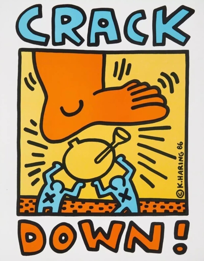 Keith Haring, Crack Down! (Original 1986 Poster), 1986