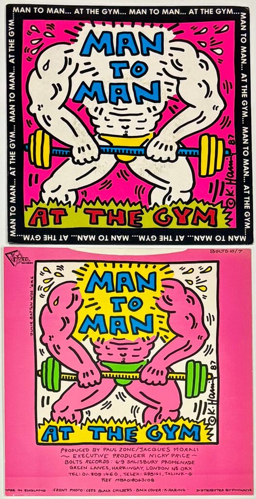 1980s Keith Haring Record Art: set of 2 (1980s Keith Haring album cover art), image 1