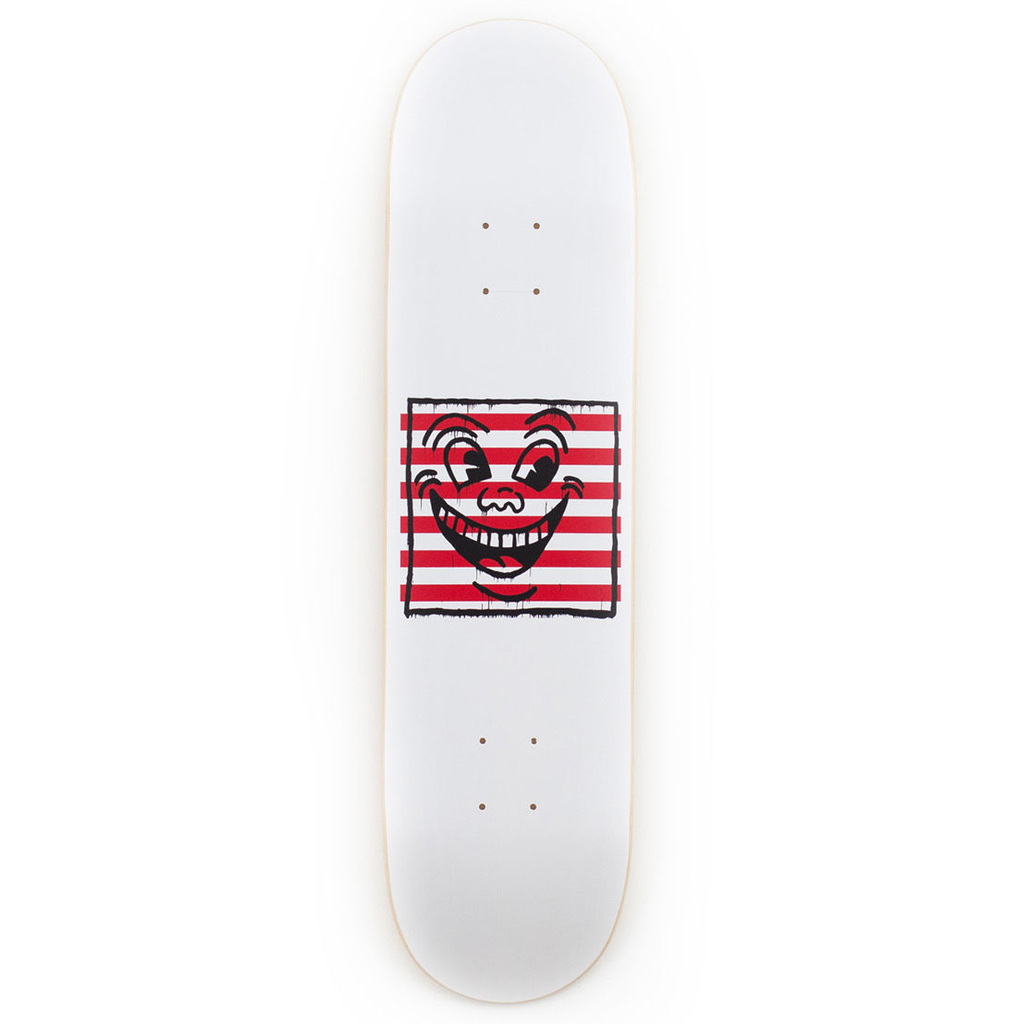 Untitled (Smile on Stripes) Skateboard Deck, image 1