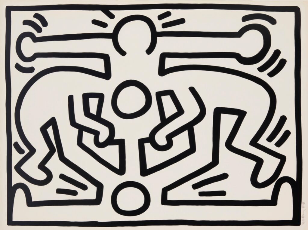 Keith Haring, Growing (Plate 2 - State II), 1988