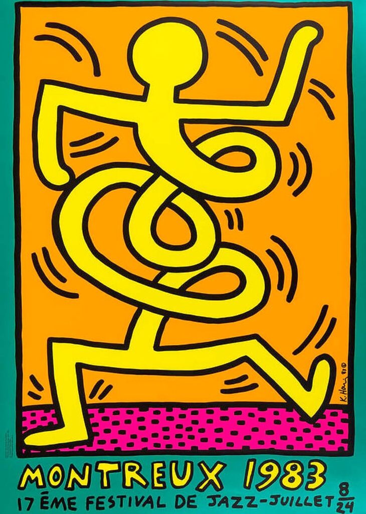 Keith Haring, Montreux Jazz Festival (Green) Print Poster, 1983