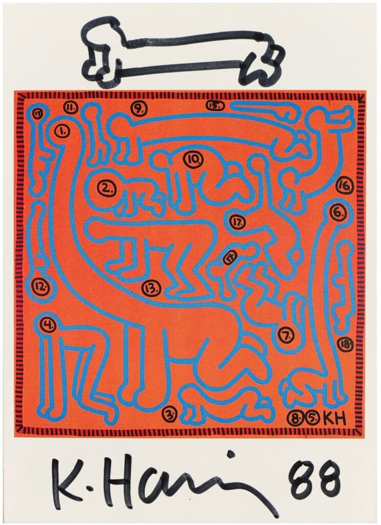 Keith Haring, Pop Shop Postcard, 1988
