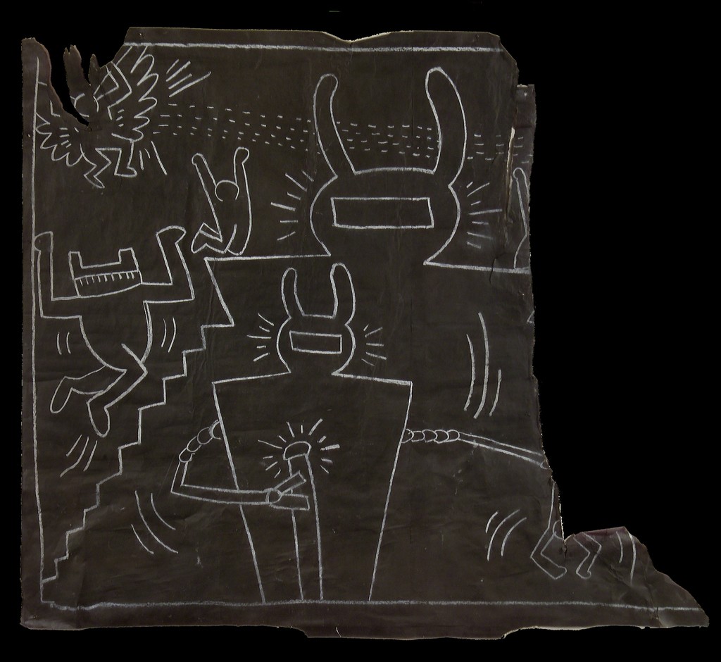 Keith Haring, Untitled (Robots, Figures and Radiant Angel), ca. 1983