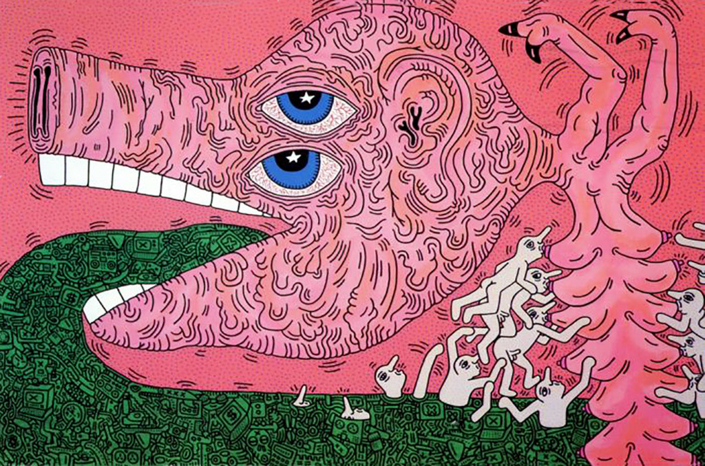 Keith Haring, Keith Haring at Tony Shafrazi & Leo Castelli Gallery 1985 (annuncio), 1985
