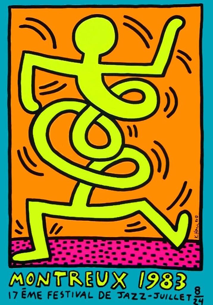 Keith Haring Montreux Jazz poster 1983, image 1