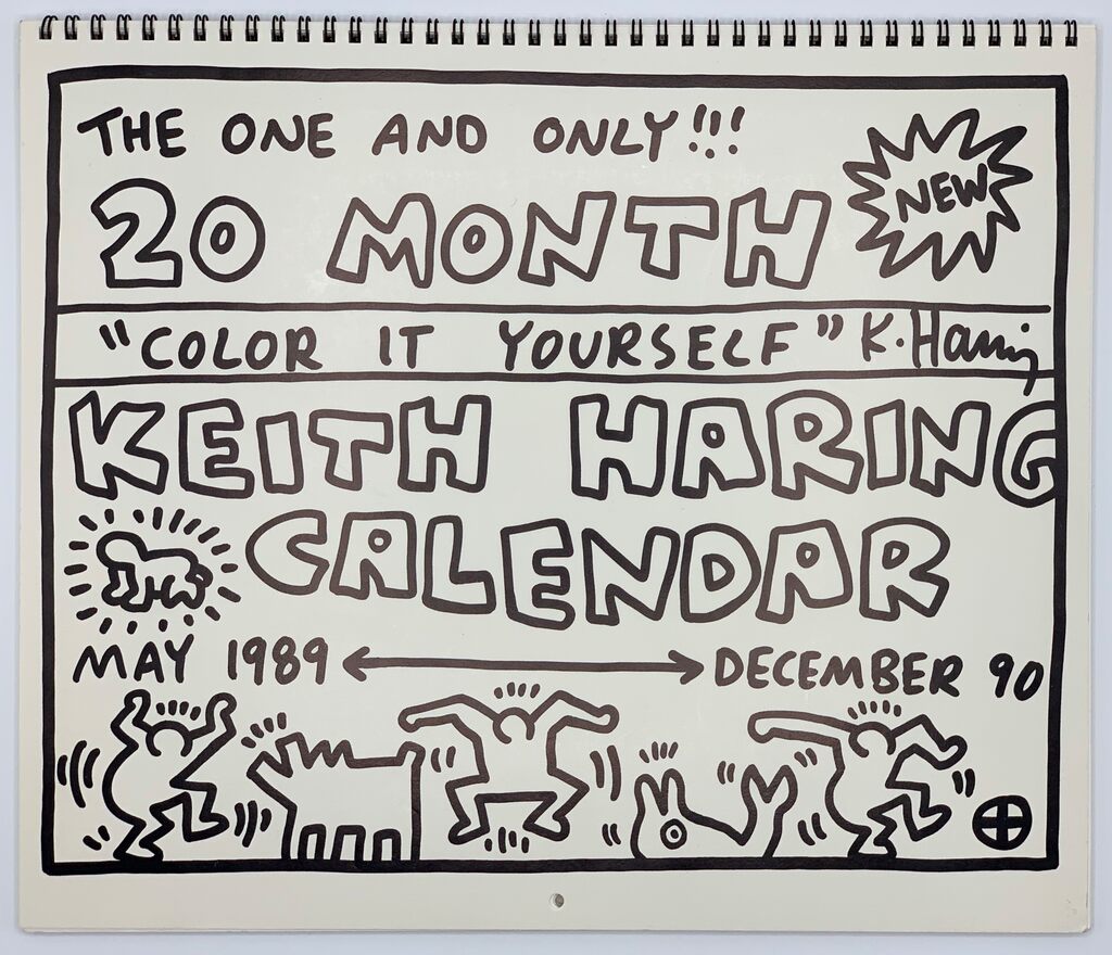 Keith Haring, The One and Only!! 20 Month "Color it Yourself" Keith Haring Calendar, 1989