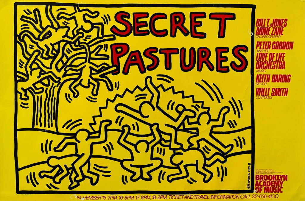 Keith Haring Secret Pastures 1984 poster, image 1