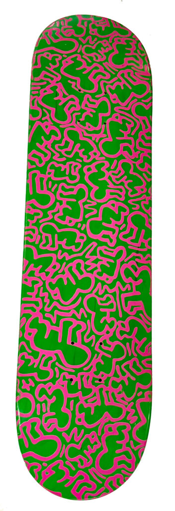 Keith Haring crawling baby Skateboard Deck (Keith Haring skate deck), image 1