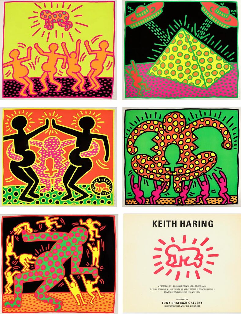 Keith Haring Fertility: set of 5 announcements 1983 (Keith Haring Tony Shafrazi), image 1