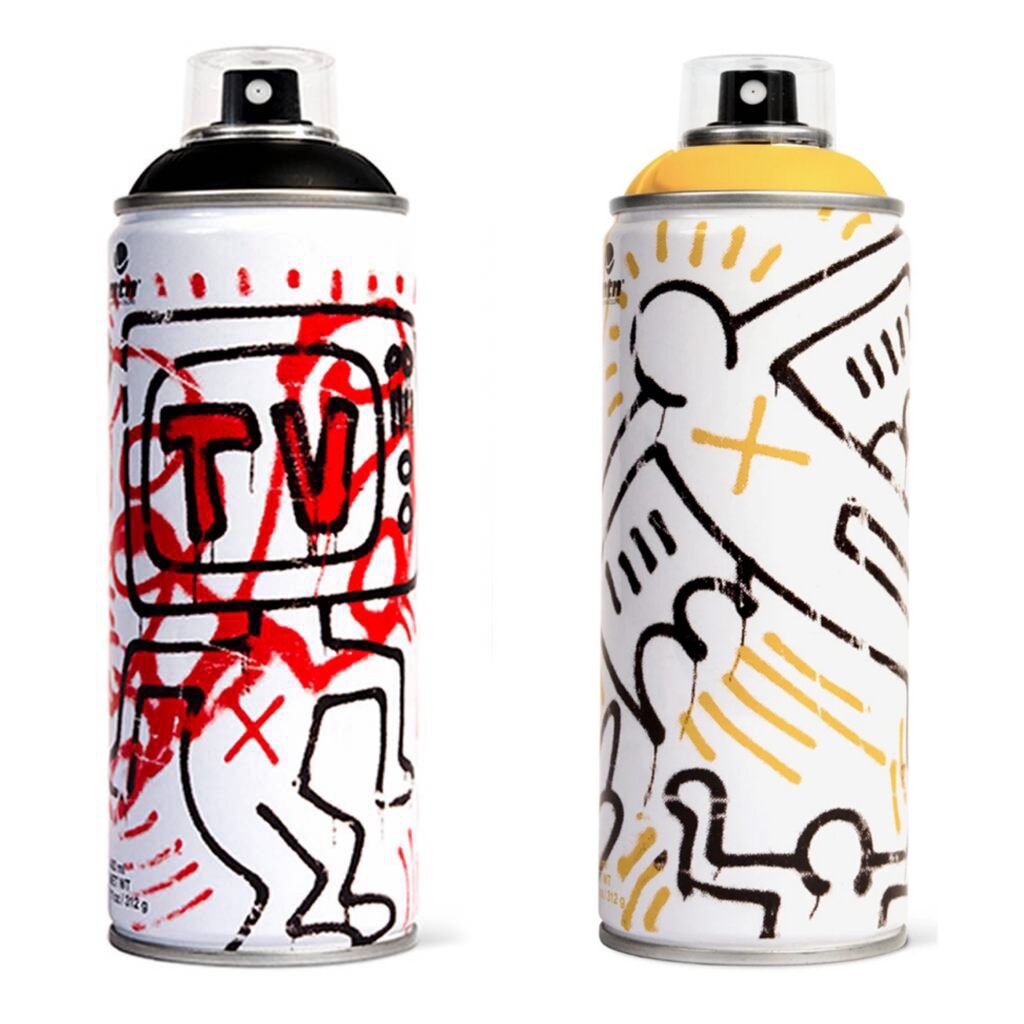 Limited edition Keith Haring spray paint can (set of 2), image 1