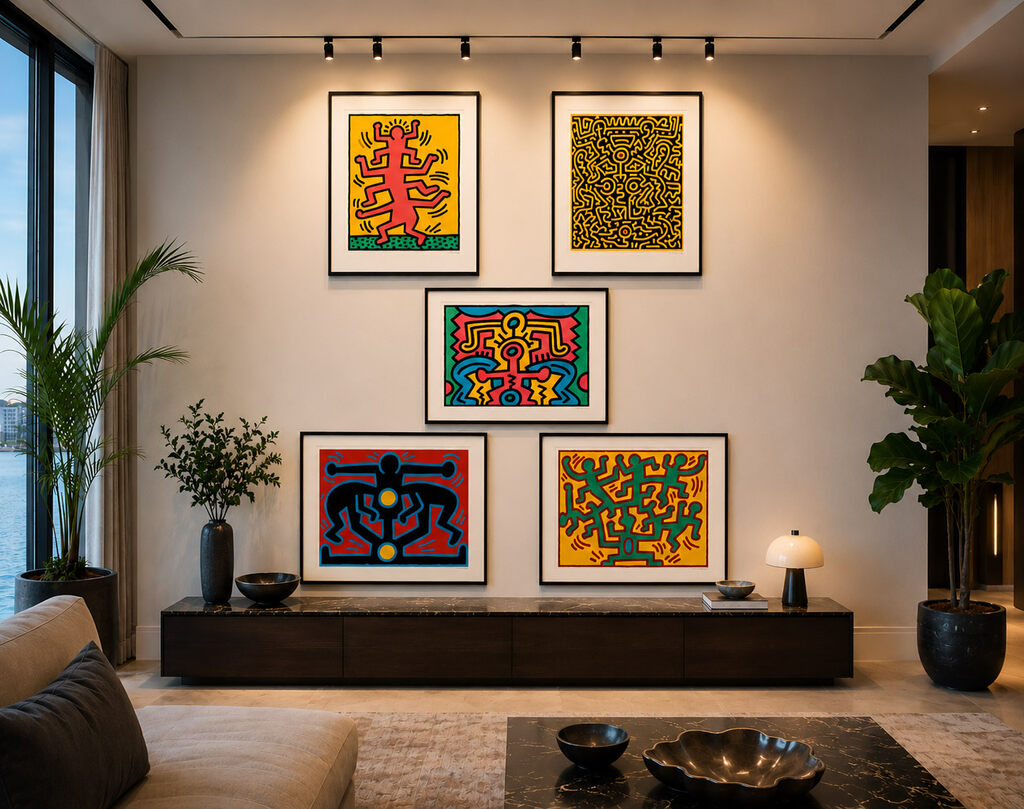 Keith Haring, The Growing Portfolio (Complete Set of 5), 1988