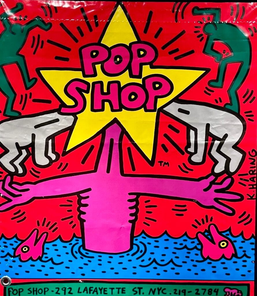 Keith Haring, Pop Shop Drawstring Bags, 1986