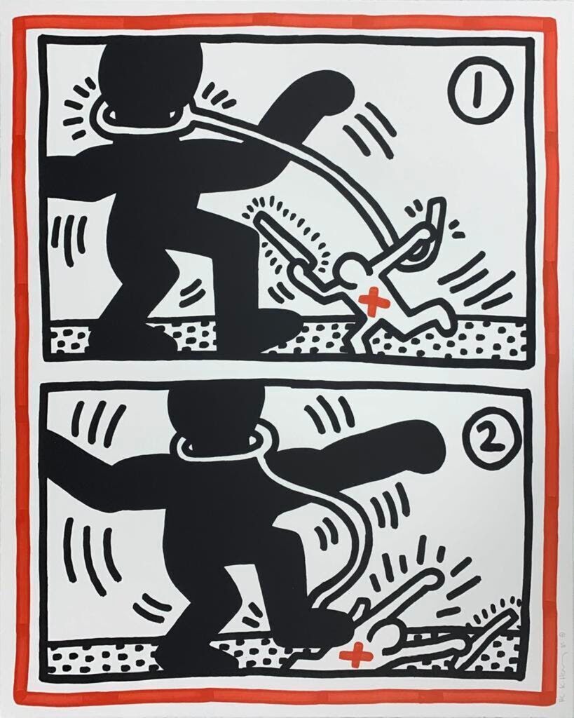 Keith Haring, Untitled (Free South Africa #3), 1985