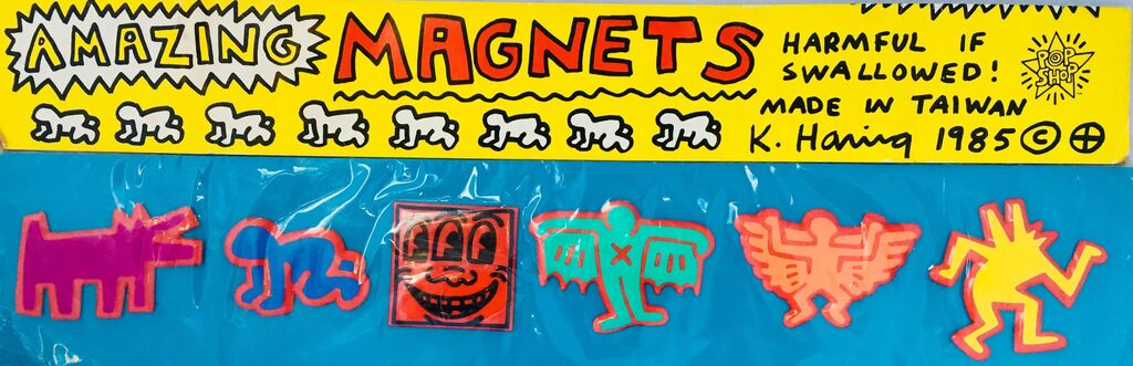 Keith Haring, Original Keith Haring Pop Shop magnets (Keith Haring Pop Shop 1986), 1985