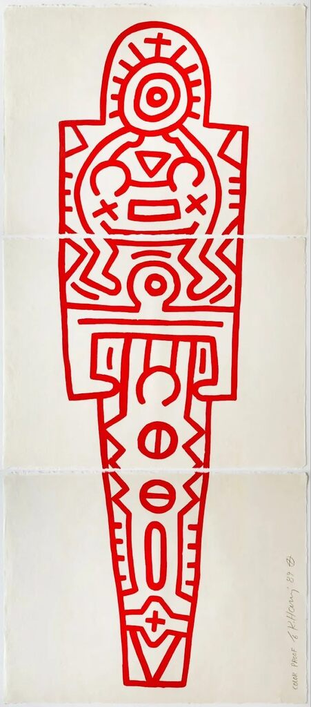 Keith Haring, Totem (Color Proof), 1989