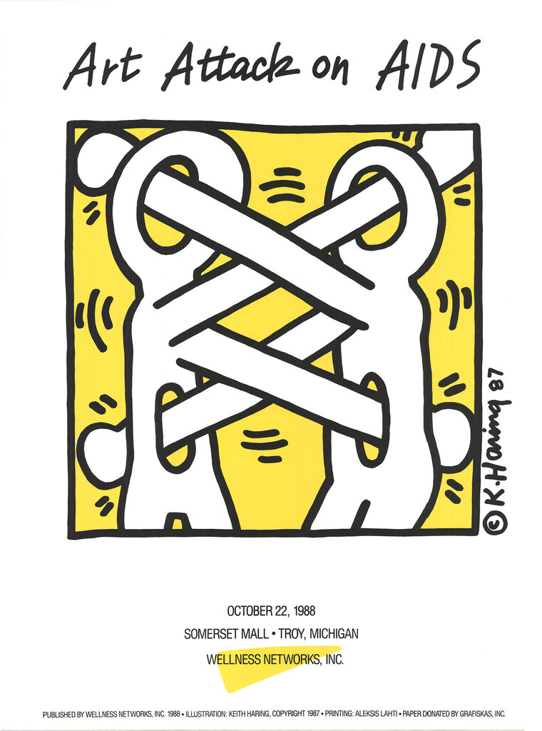 Keith Haring, Art Attack on AIDS, 1988