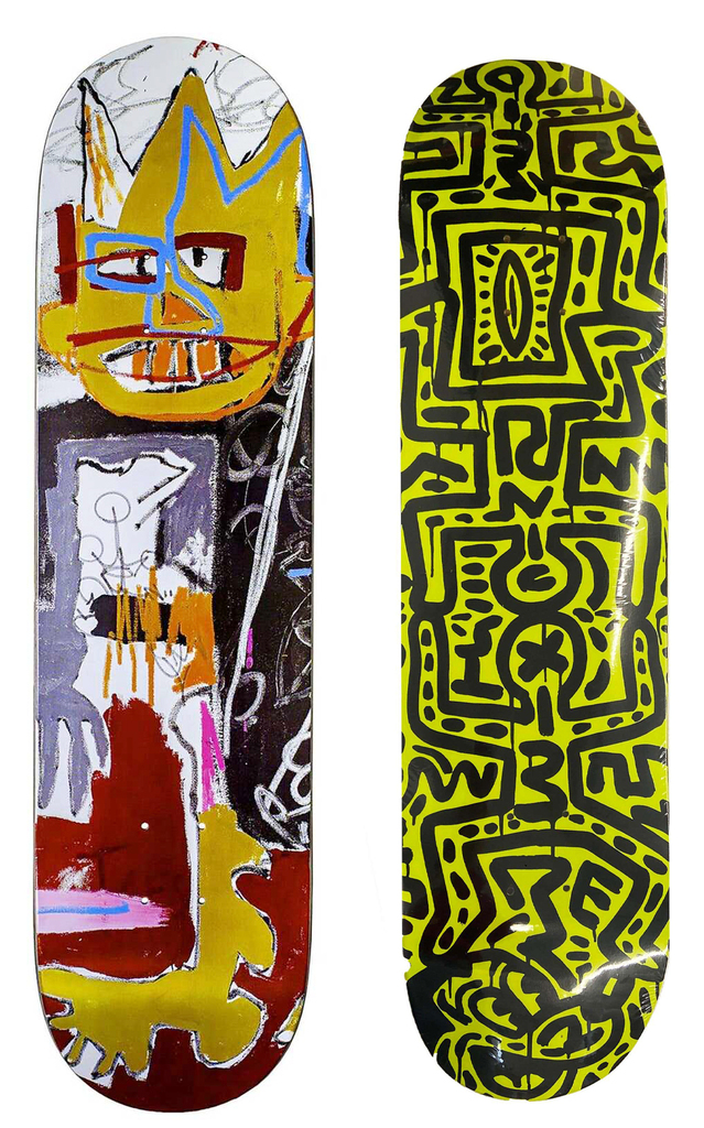 Basquiat Keith Haring skateboard decks (set of 2 works), image 1
