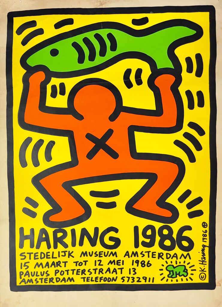 1986 Keith Haring exhibition poster, image 1